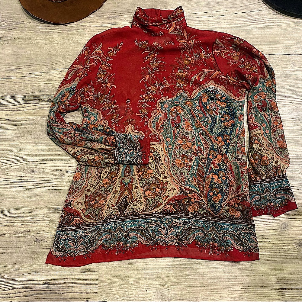 (Lauren Ralph Lauren) Paisley High Neck Tunic